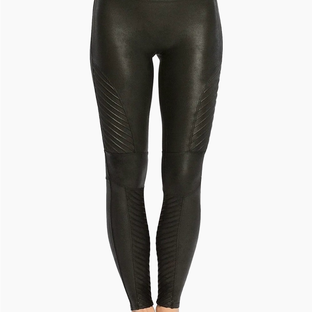 SPANX Faux Leather Moto Leggings